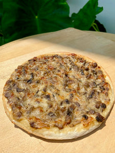 cooked Mushroom Pesto & Cheese pizza