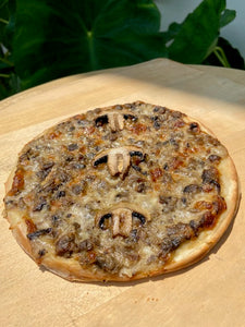 cooked Porcini Mushroom pizza