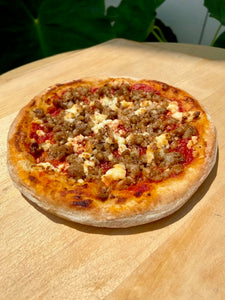 cooked Fresh Sausage & Ricotta pizza